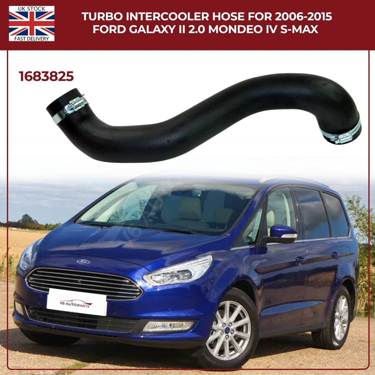 Turbocharger Charge Air Hose RHS – Fits Ford Mondeo, S‑MAX, Galaxy 2.0 TDCi (1683825 / AG916K863AB)