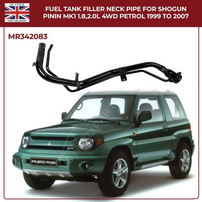 Fuel Filler Neck Pipe MR342083 for Mitsubishi Shogun Pinin MK1 1999–2007 AWD Petrol 1.8