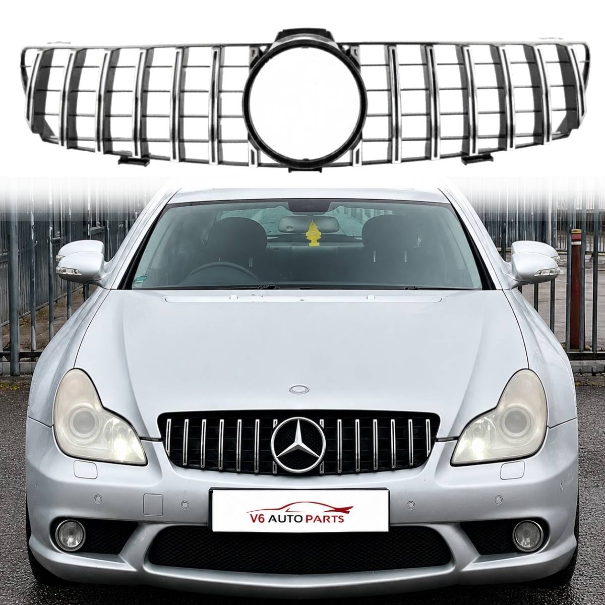 Frontstoßstangengrill für Mercedes-Benz CLS-Klasse 2005–2008 W219 GT Panamericana 