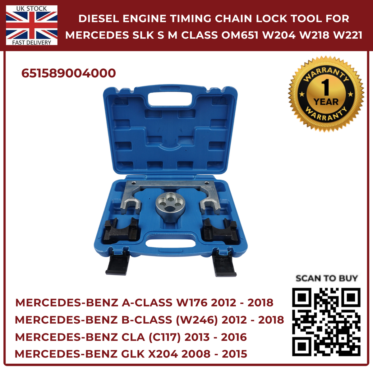 image of Mercedes Sprinter OM651 timing chain tool 651589004000