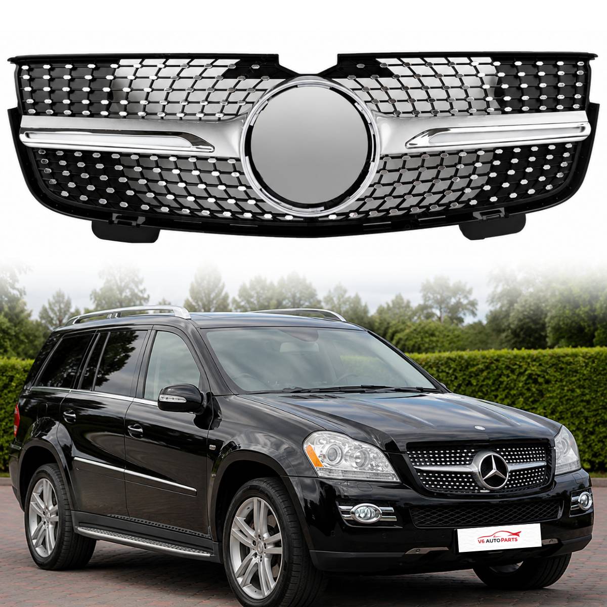 Kühlergrill vorne für Mercedes GL-Klasse X164 GL450 GL320 Diamond 2007–2009 