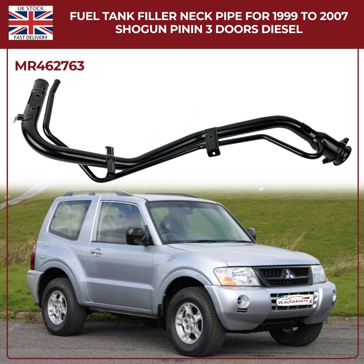 Fuel Tank Filler Neck Pipe For Mitsubishi Shogun Pinin Mk1 (1999–2007, 3‑Door, Diesel) – OEM MR462763