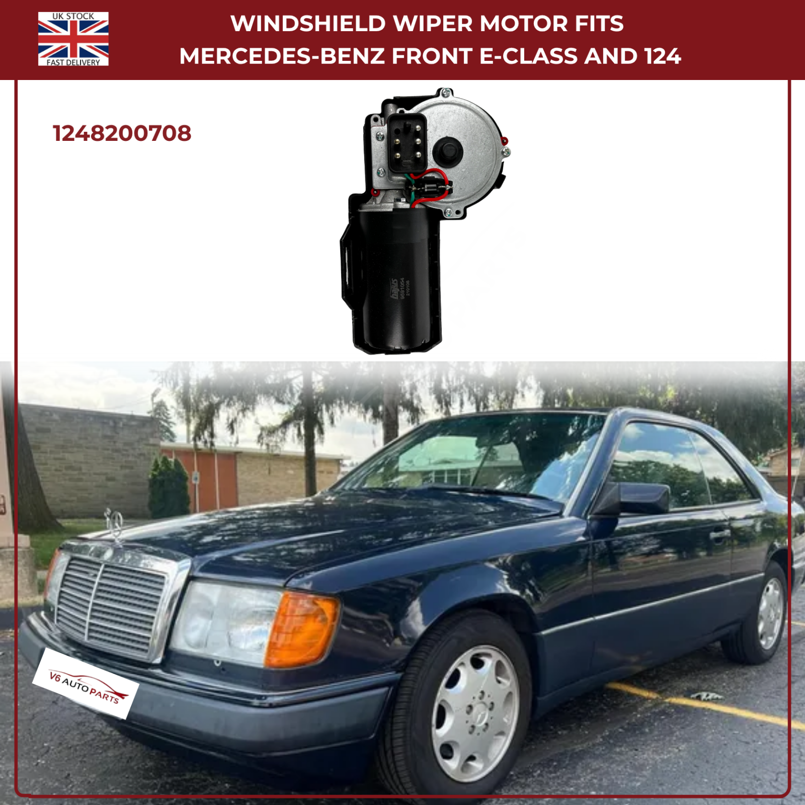 Front Window Windscreen Wiper Motor For Mercedes Benz 124 S124 C124 1985 - 1993