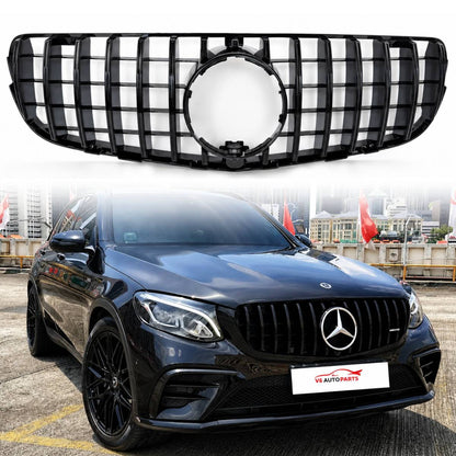 For Mercedes-Benz GLC-Class W253 (2015–2019) Front Bumper Panamericana AMG GT Grille – Fits GLC300