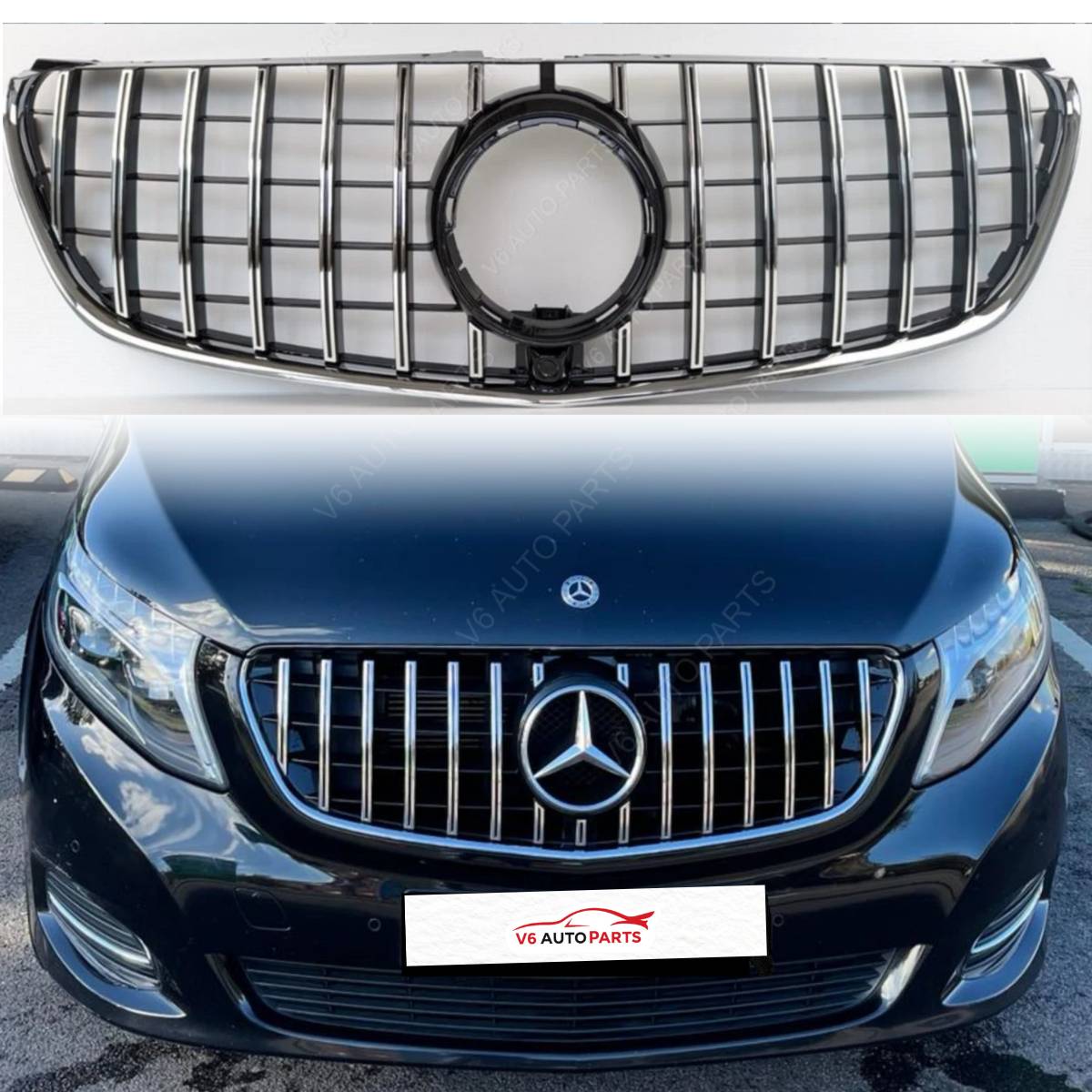 Kühlergrill vorne für Mercedes 2014–2022 Benz Vito Van W447 Panamericana GT 