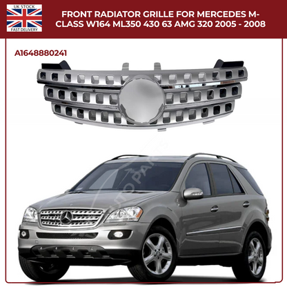 Front Radiator 7-Hole Chrome Grille – Mercedes-Benz M-Class W164 (2005–2008)