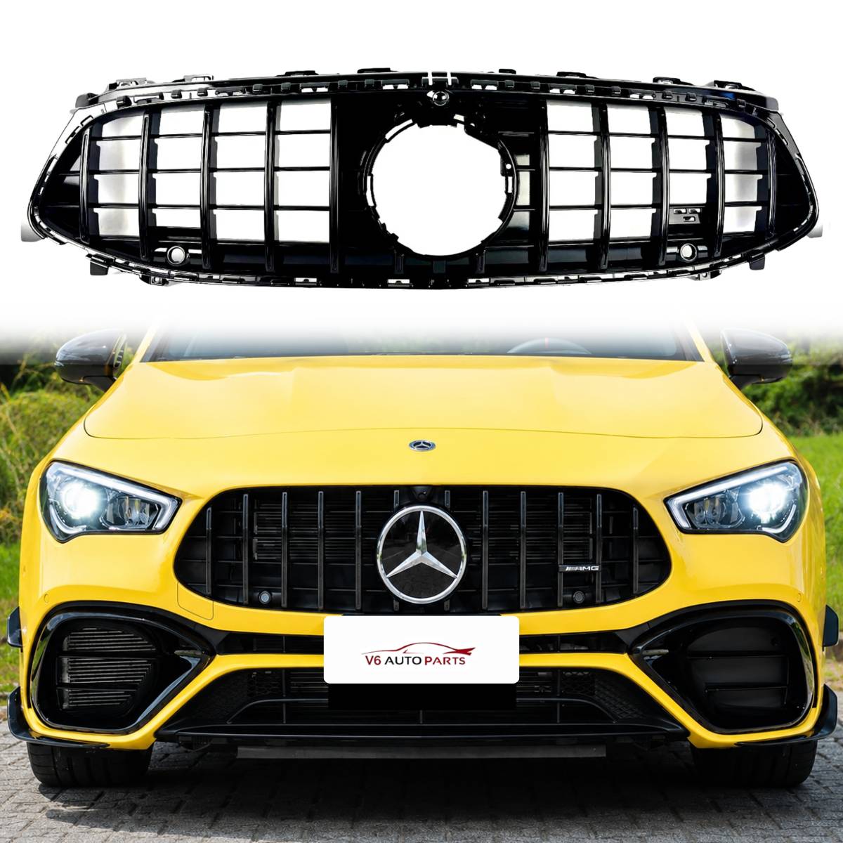 For Mercedes-Benz CLA-Class W118/X118 (2023–2025) GT Panamericana Front Radiator Grille – Fits CLA250d & CLA35 AMG