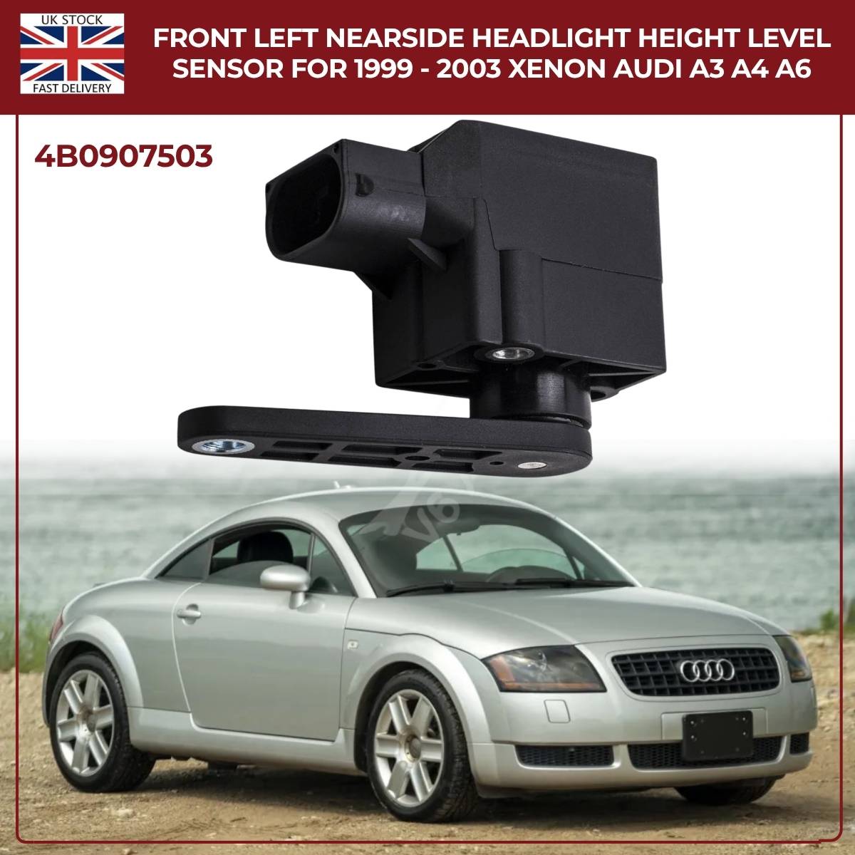 Headlight Level Range Sensor – Front Left (Nearside) – Fits 1999–2003 Audi A3 Xenon Models