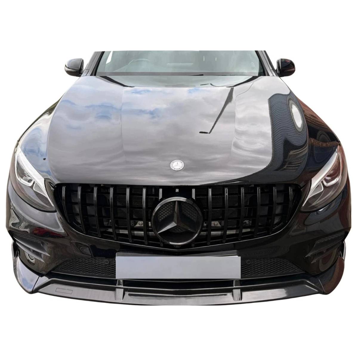 Front Grille Black Emblem Star Badge For Mercedes GLC X253 GLC220 & Sprinter Van 20cm