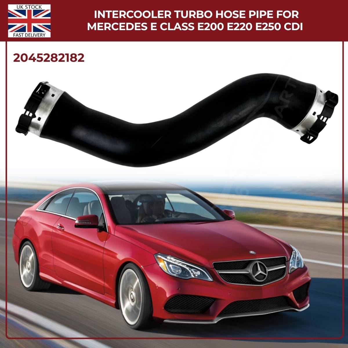 Mercedes-Benz Intercooler Turbo Hose Pipe – Fits E-Class E200, E220, E250 CDI (OE 2045282182)