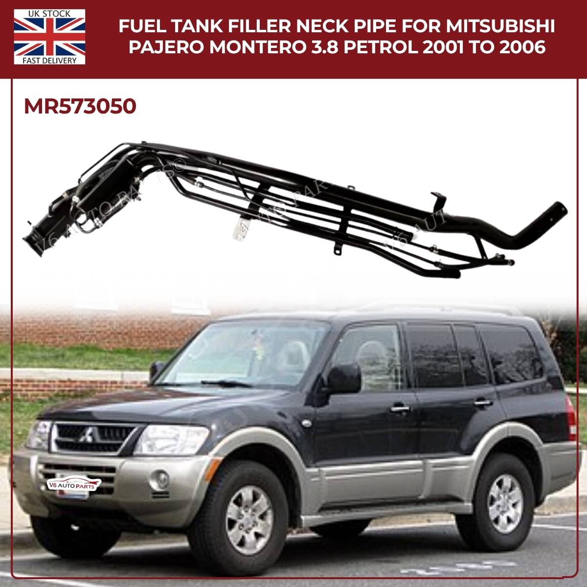 Fuel Tank Filler Neck Pipe for Mitsubishi Pajero/Montero 3.8L Petrol (2001–2006) – Direct Fit Replacement