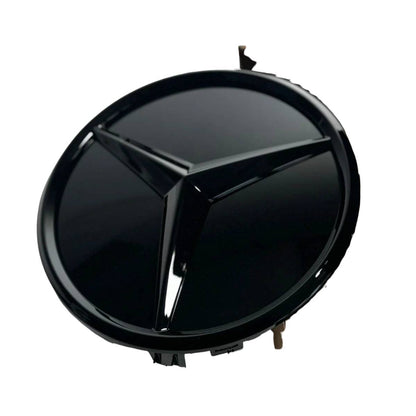 Mercedes-Benz Front Grille Emblem – Black 3D Flat Star Badge (A220, E250, CLA, S, C, B-Class)