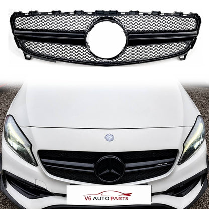 For Mercedes A-Class W176 A160 A220 A320 Replacement Front Radiator Black Grille AMG 2015-18