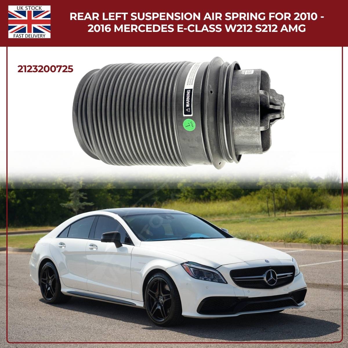 Rear Left Air Suspension Spring Bag – Mercedes E‑Class W212/S212 (2009‑2017) E200 E300 E350