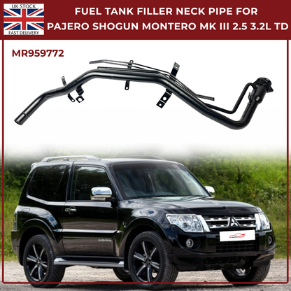 Fuel Tank Filler Neck Pipe MR959772 for Mitsubishi Pajero Shogun Montero Mk3 2000–2006 TD