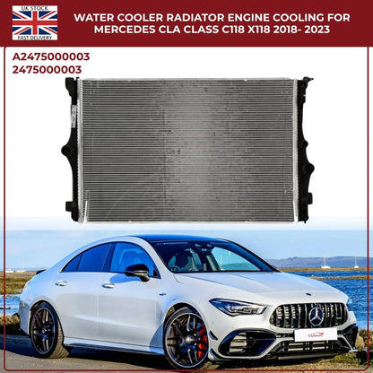 Mercedes CLA-Class Radiator (C118/X118) 2018–2023 | Engine Cooling Water Cooler 22mm