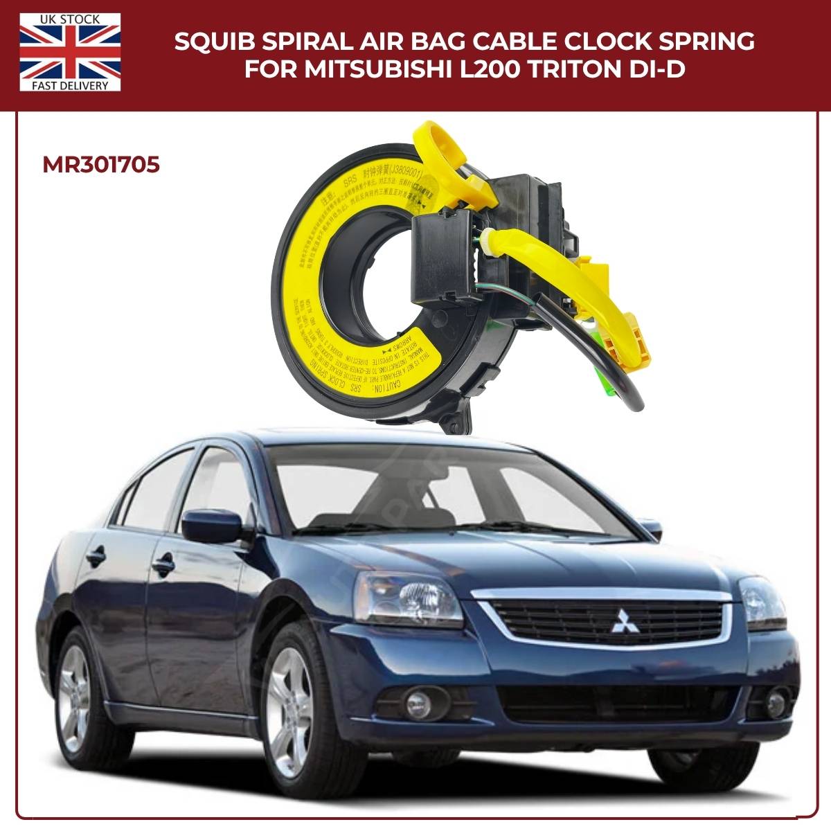 Squib Spiral Airbag Cable Clock Spring For Mitsubishi L200 Triton DI‑D (2008–2014)