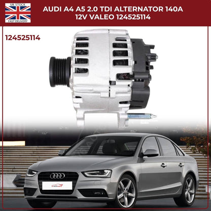 Bosch/VALEO Alternator 140A 12V – Fits Audi A4 A5 2.0 TDI – Part No. 0124525114