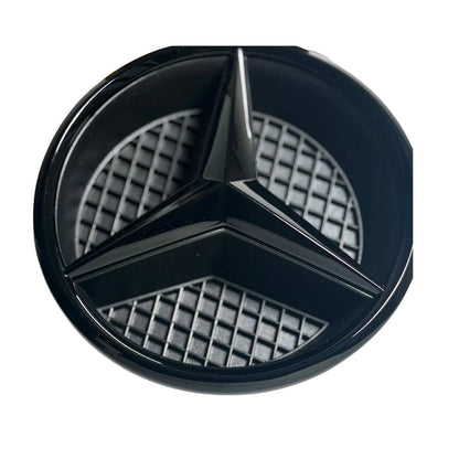 For Mercedes-Benz A-Class W177 Front Grille Black Star Emblem Badge (2018–2021 Hatchback & Sedan)