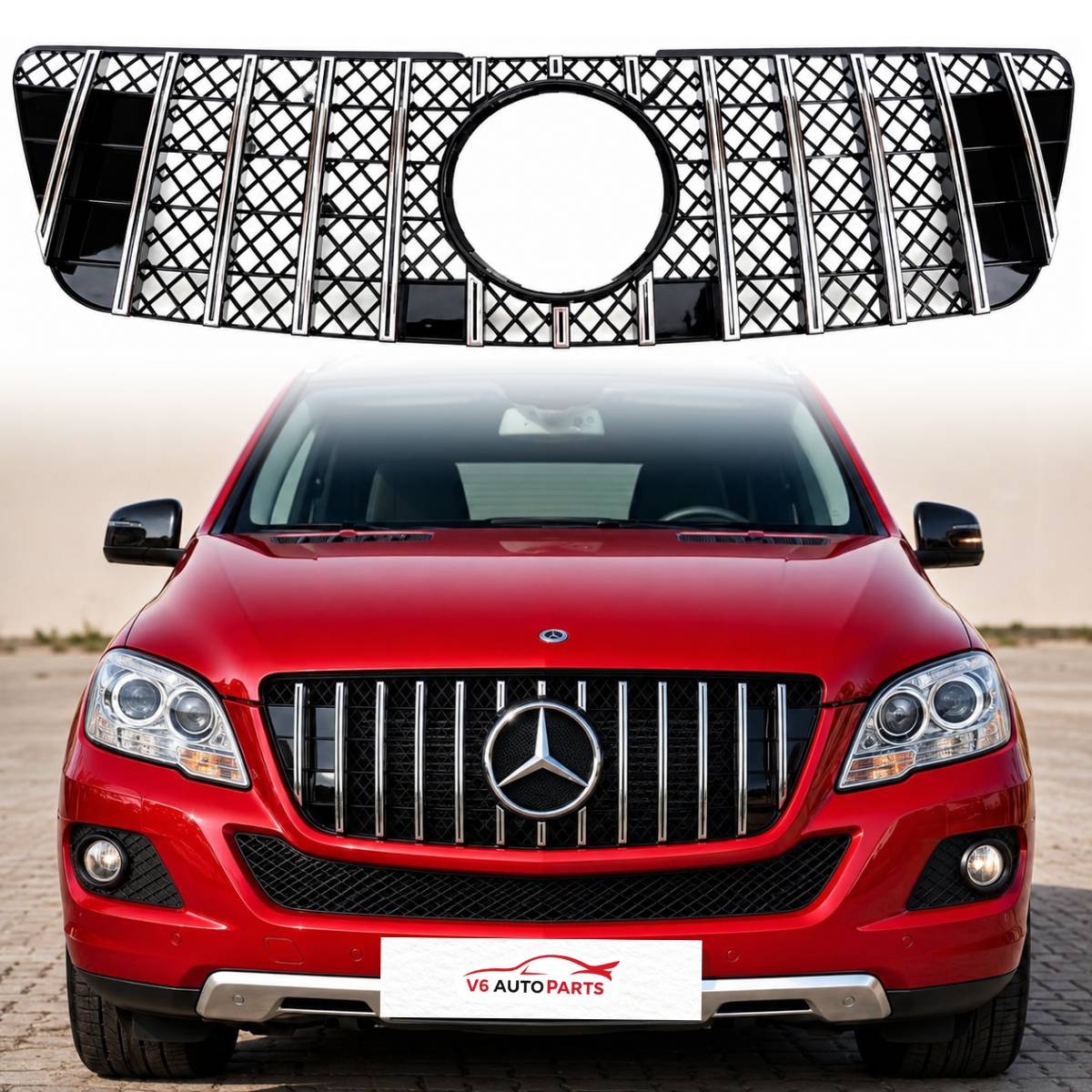 Vorderer Kühler-Sportgrill für 2009–2012 Benz M-Klasse W164 ML 350 550 GT