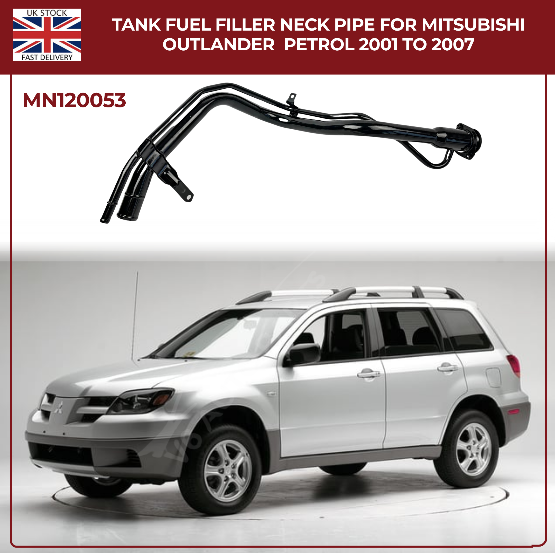 Tank Fuel Filler Neck Pipe For MITSUBISHI OUTLANDER MN120053 Petrol 2001 To 2007 Tank Fuel Filler Neck Pipe