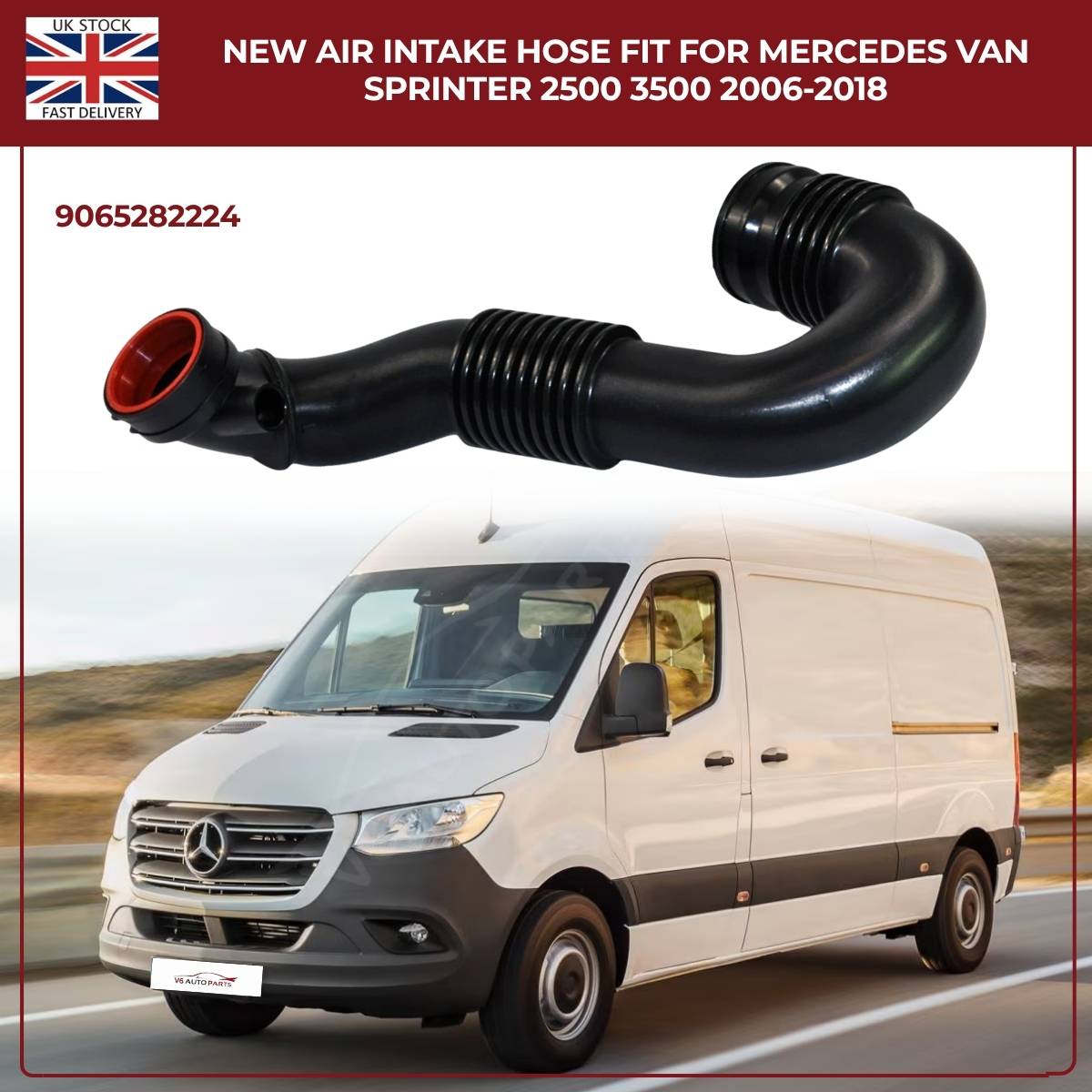 For Mercedes Sprinter Diesel Air Intake Hose A9065282224 (2006–2018, W906 OM642)