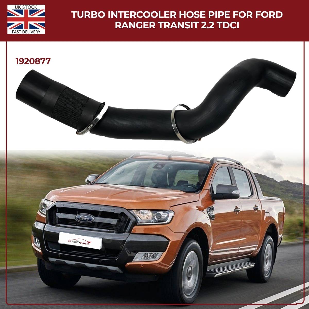 Turbo Intercooler Hose Pipe – Ford Ranger (2011–2018) & Ford Transit (2011–2014) 2.2 TDCi | OEM Ref 1920877
