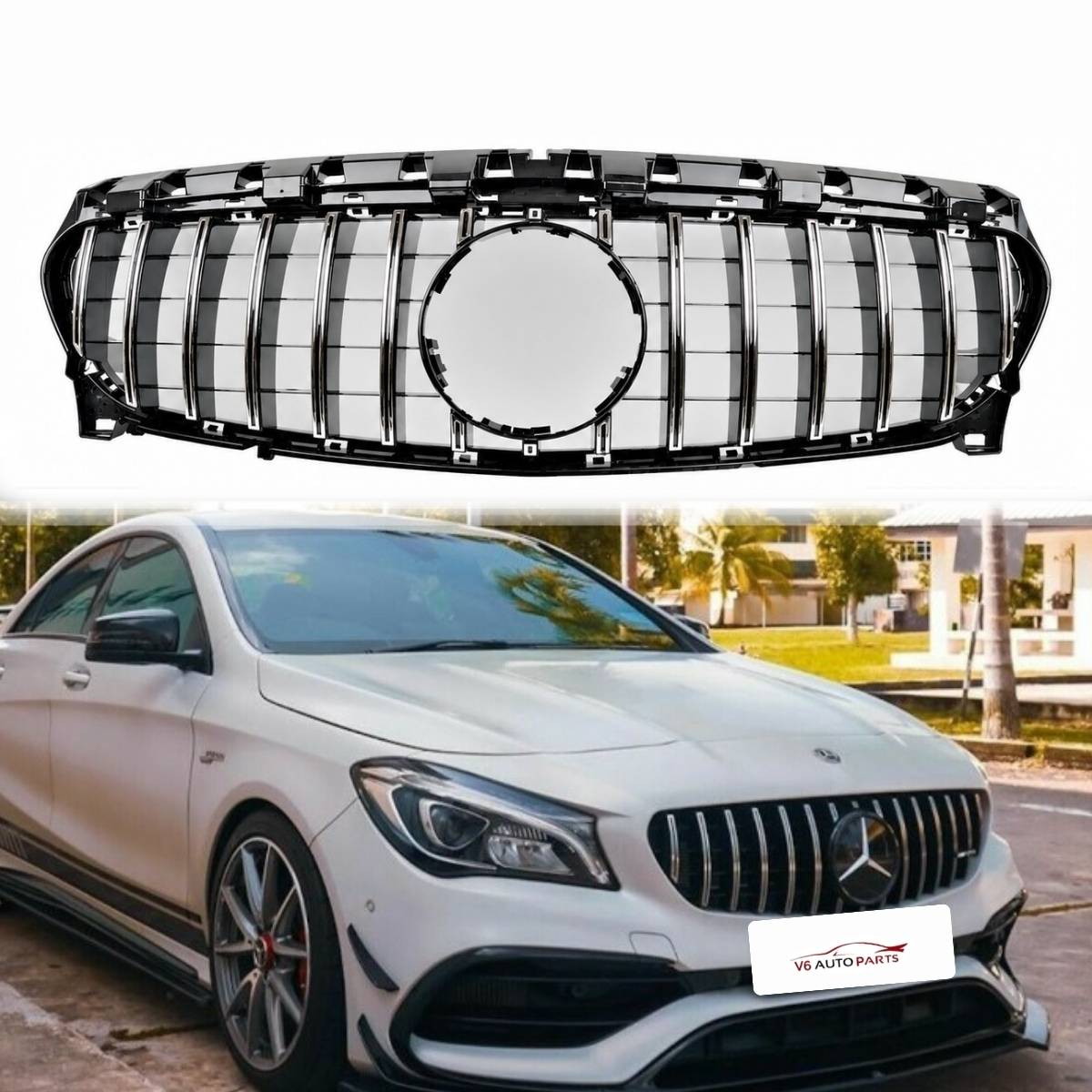 For Mercedes‑Benz CLA‑Class W117 GT Panamericana Front Radiator Grille (CLA200 / CLA180d) 2013–2017 | AMG Style Upgrade