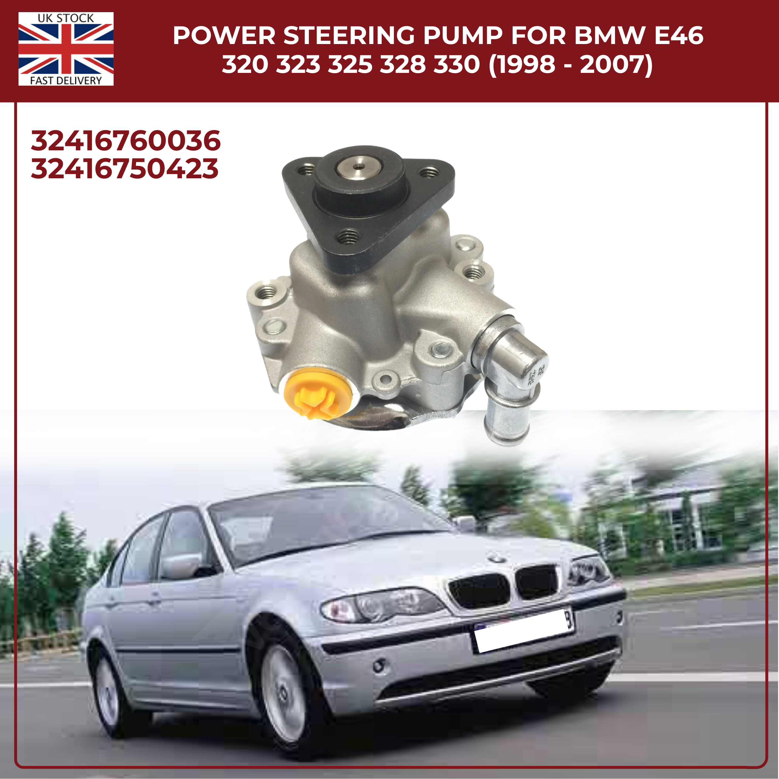 POWER STEERING PUMP FOR BMW E46 320 325 325 328 330 LF20 LUK 1998 - 2006