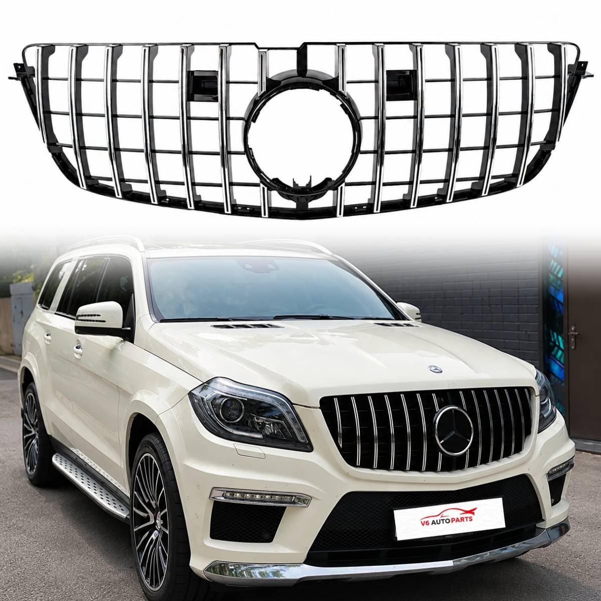 Frontstoßstangengrill für Mercedes-Benz GL-Klasse 2013–2016 W166 GL350 500 63 GT-R