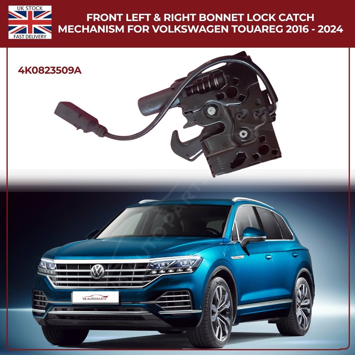 Front Left & Right Bonnet Lock Catch Mechanism– Fits Cupra Leon & Audi A6 OEM 4K0823509A