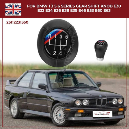 Black 5 Speed Gear Shift Knob – BMW 1 3 5 6 Series E30‑E39