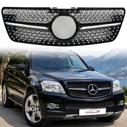 Front Bumper Diamond Black Grille – Fits Mercedes-Benz M-Class W164 (2009–2012 ML320)