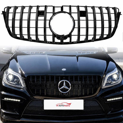 For Mercedes-Benz GL-Class X166 Front Radiator Grille – Panamericana GT Style (GL400, 2013–2016)