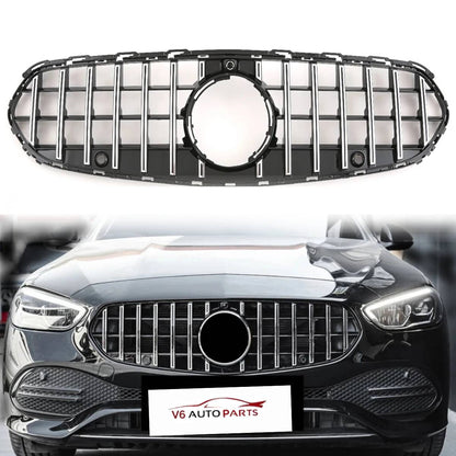 For Mercedes-Benz C-Class W206 (2020–2023) Panamericana GT Front Radiator Chrome Grille – C220 Compatible