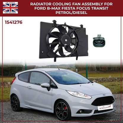 Radiator Cooling Fan Assembly – Ford B‑MAX, Fiesta, Focus, Transit (Petrol/Diesel)