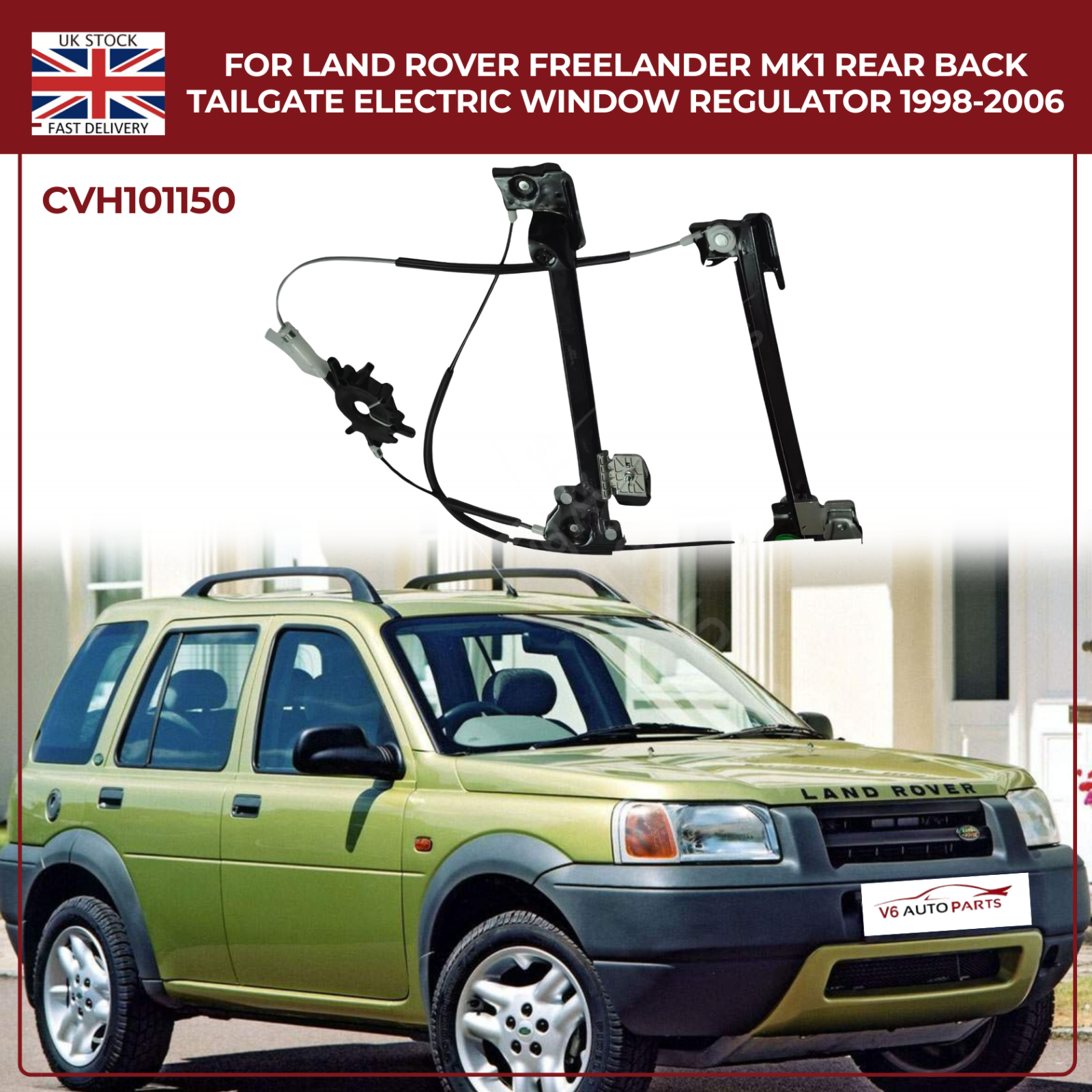 Rear back Tailgate Electric Window Regulator For Land Rover Freelander MK1 98-06