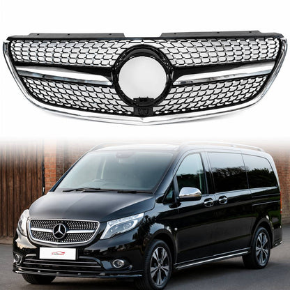 For Mercedes Vito Taxi W447 111 CDI Black Diamond Front Grille (2014–2023)