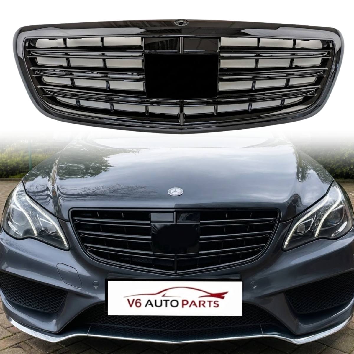 119B Frontstoßstange, glänzend schwarzer Kühlergrill für 2014 bis 2018 W222 S-Klasse S350 S65L S560 AMG Night View