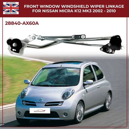 Nissan Micra K12 Front Windscreen Wiper Motor Linkage (2003–2010) – Direct Fit Replacement 28840‑AX60A