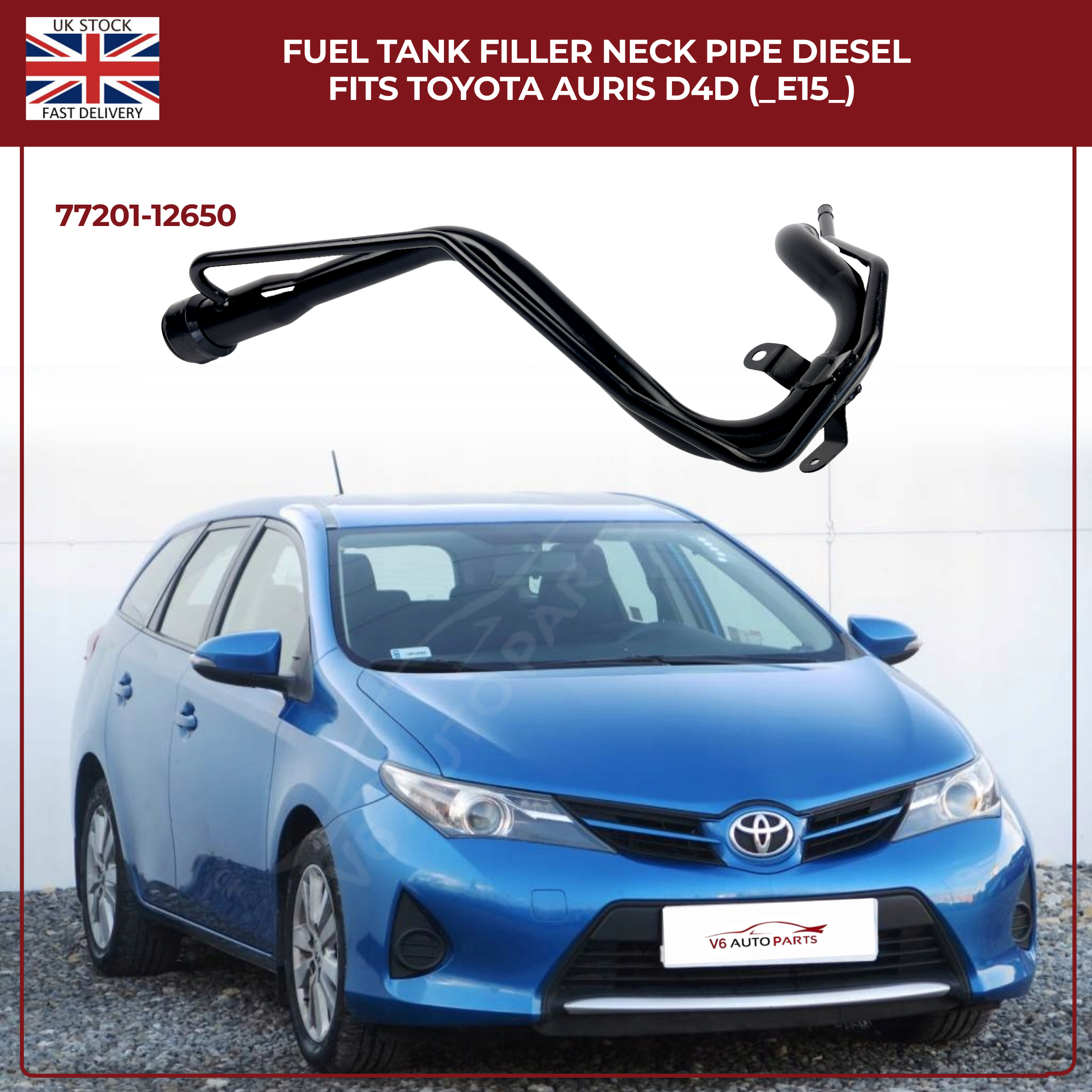 FUEL TANK FILLER NECK PIPE FOR TOYOTA AURIS 2006-12 E15 1.4 2.0 D-4D 2.0D DIESEL