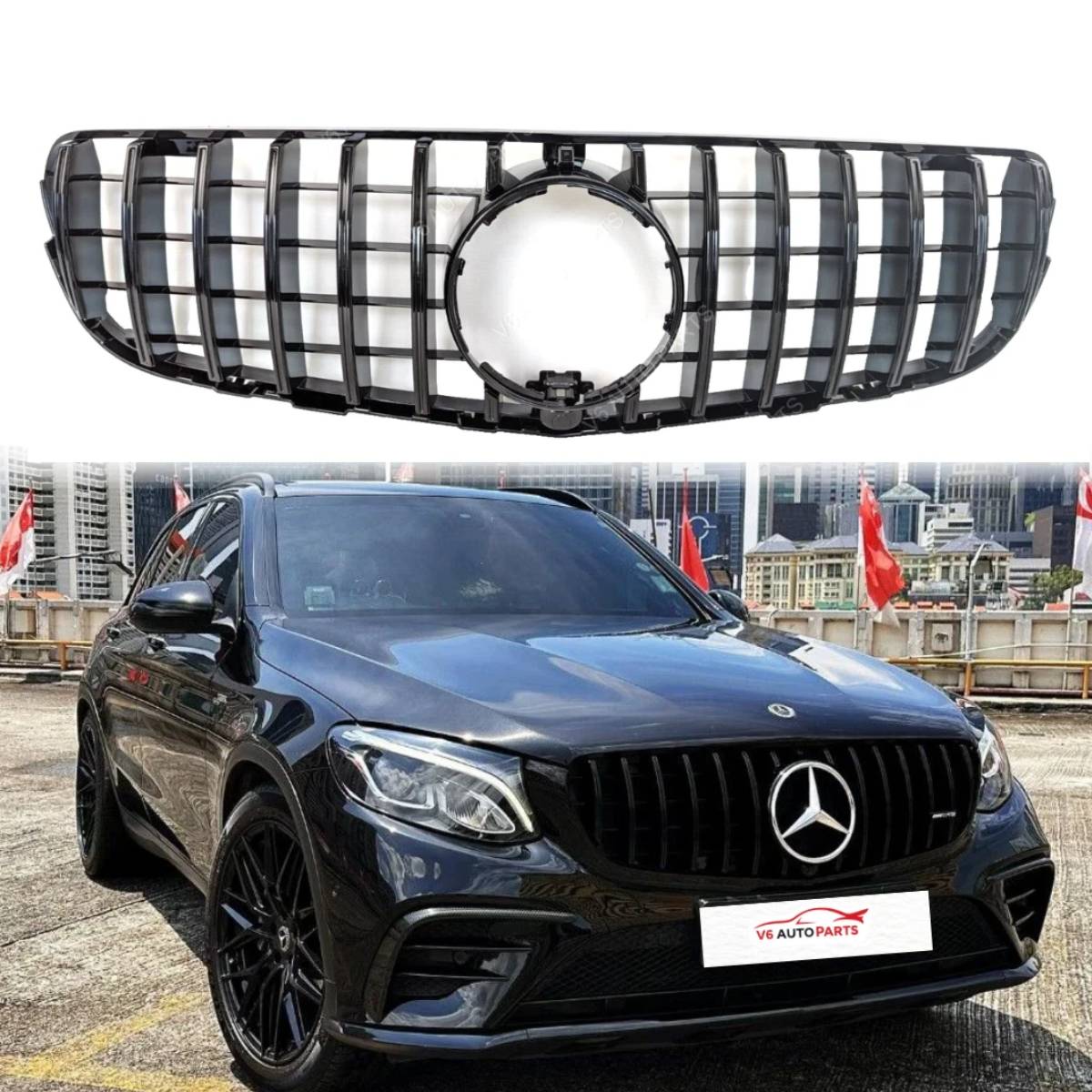 Kühlergrill vorne für Mercedes 2015–2019 Benz X253 GLC GLC350 Panamericana 