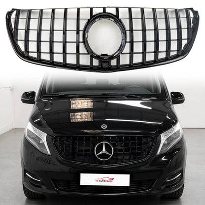 For Mercedes V-Class W447 GT Black Front Grille (2015–2023, V250/V260 MPV)For For