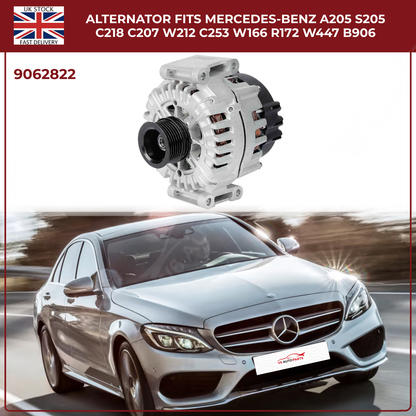 Mercedes-Benz Alternator 14V 200A – Fits A205 S205 C218 C207 W212 C253 W166 X204 W447 B906 (OEM 9062822)