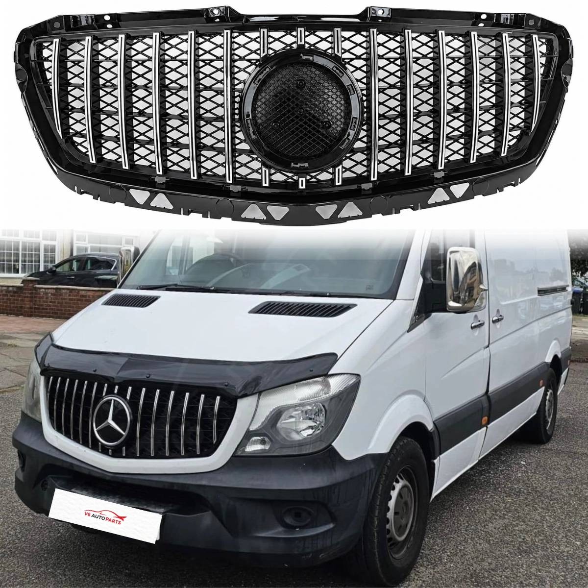 For Mercedes-Benz Sprinter W906 Front Radiator Grille 309 CDI GT Panamericana – 2013-2017 Facelift