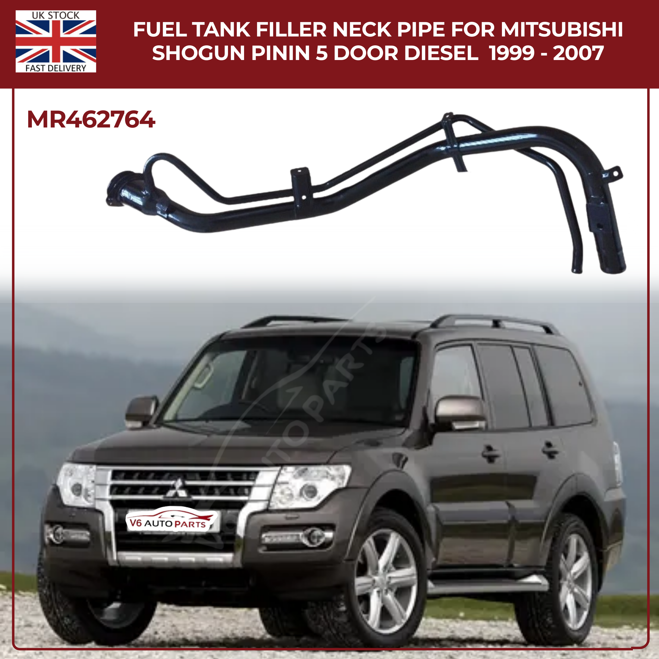 Fuel Tank Filler Neck Pipe For 1999 - 2007 Mitsubishi Shogun Pinin 5 Door Diesel