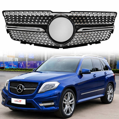 Schwarzer Frontstoßstangengrill für Mercedes Benz GLK-Klasse 2008–2012 X204 PreFacelift Sport