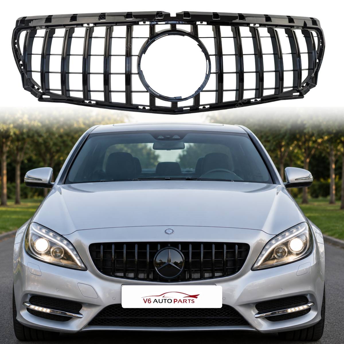 Mercedes-Benz B-Class W246 B200 GT Style Gloss Black Front Bumper Mesh Grille (2011–2014)