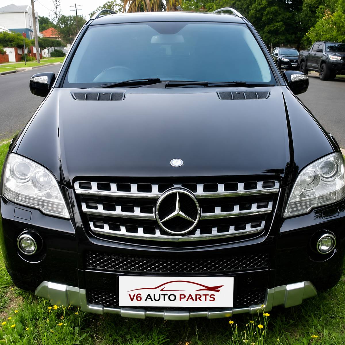 Mercedes M-Class W164 Front Grille Emblem Chrome Badge (2005–2008 ML250/280/300)
