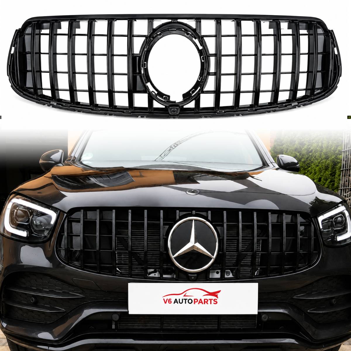 Kühlergrill vorne für Mercedes GLC-Klasse 2019–2022 W253 GLC63 Panamericana 